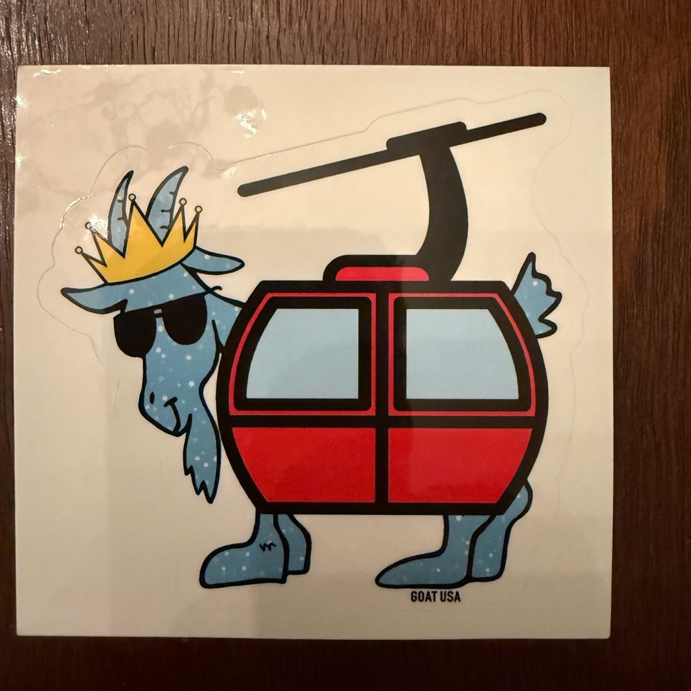 GOAT USA Gondola Ski Lift Goat Sticker